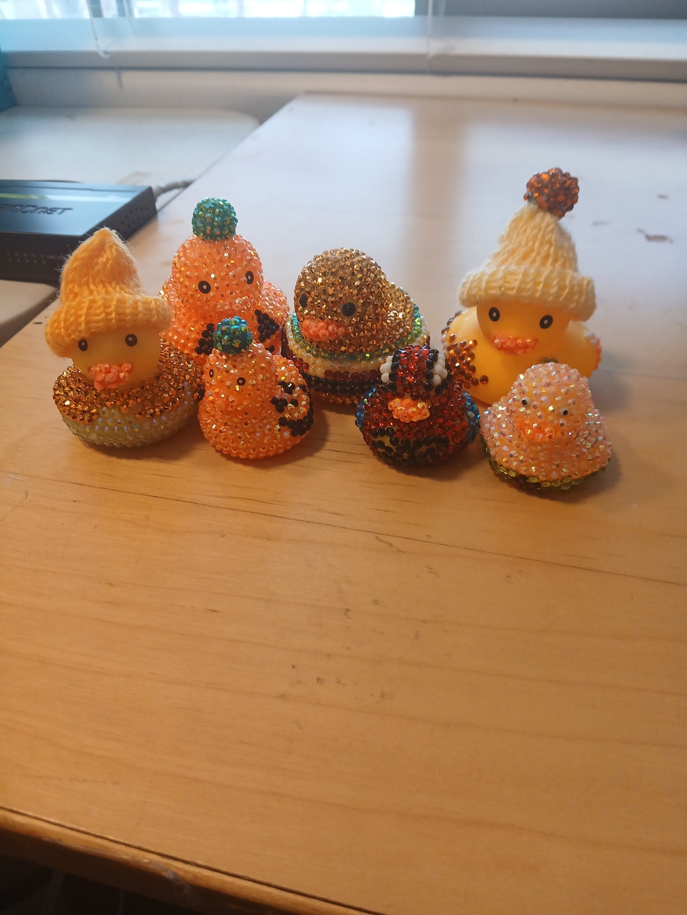 Handcrafted Beaded Yellow Duck Toy - Decorative Small Pet Accessory